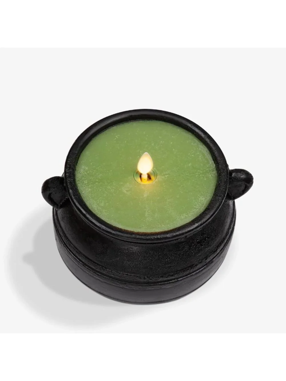 Flameless Flickering LED Candle - Spooky Halloween Decor, Real Wax, Matte Black
